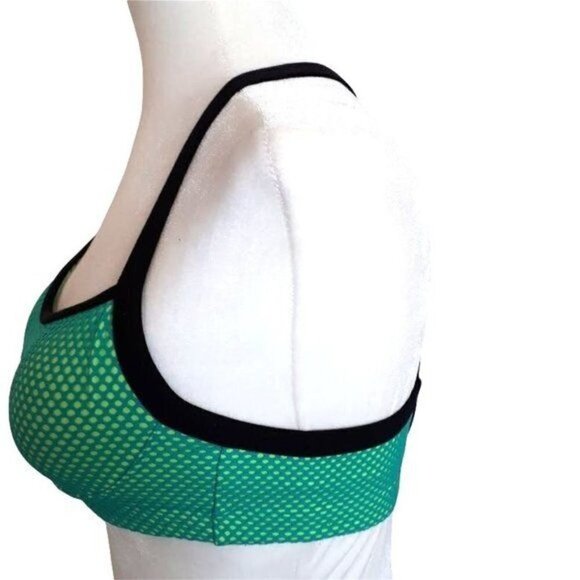 VSX Victoria's Secret Sport Green Blue Black Double Criss Cross Back Straps 32 B - Picture 4 of 11